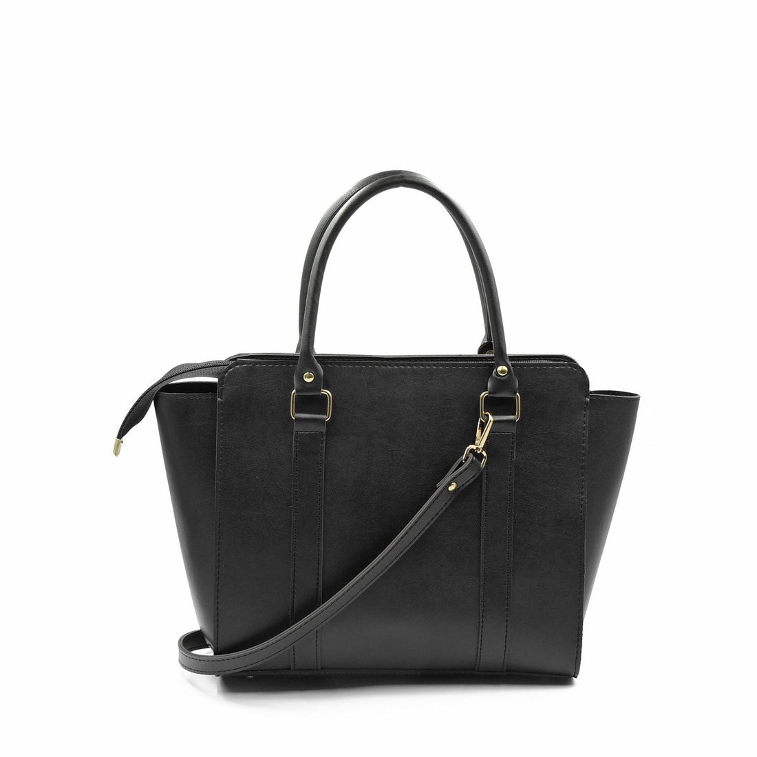 Eclat Structured Tote - black structured tote bag for women
