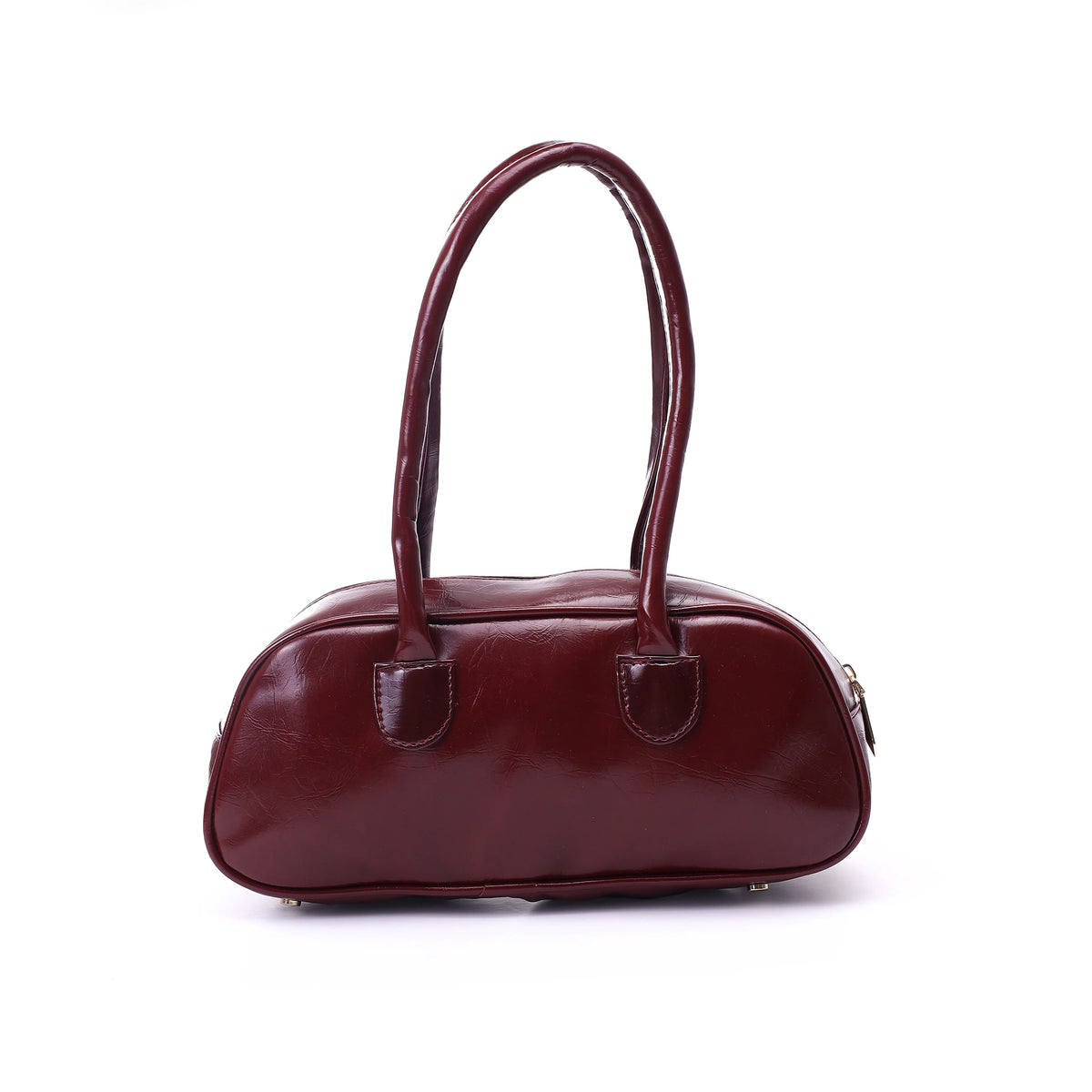 Aurelia Bowler Bag - burgundy vintage bowling bag for women