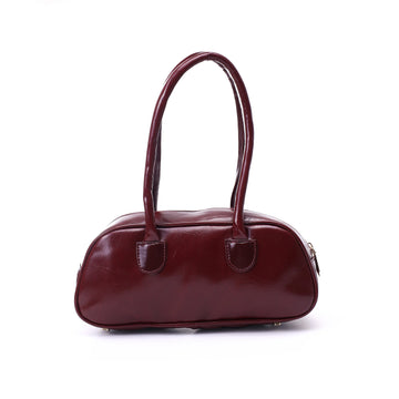 Aurelia Bowler Bag - burgundy vintage bowling bag for women